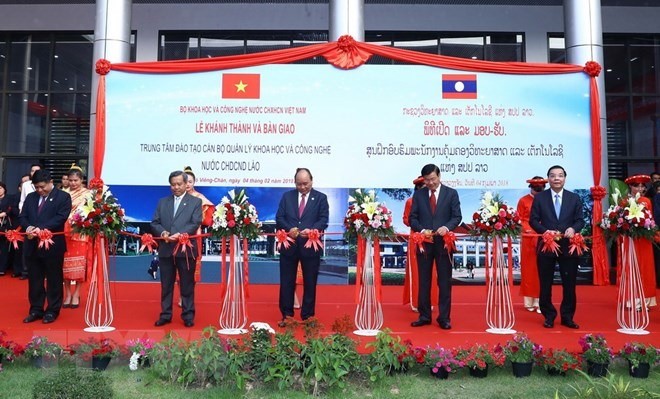 Vietnamese, Lao PMs attend training centre’s inaugural ceremony