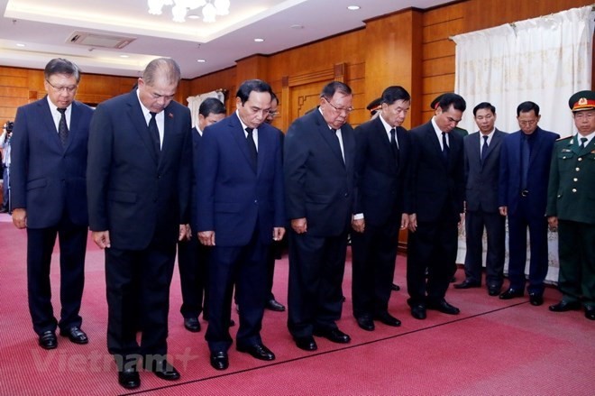 Laos delegations pay tribute to Vietnamese President in Champasak