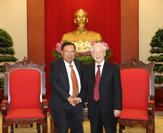 Party, State leader Nguyễn Phú Trọng welcomes Lao counterpart