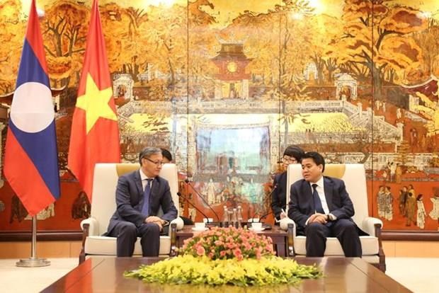 Hanoi leader lauds diplomat’s efforts to connect city with Lao localities