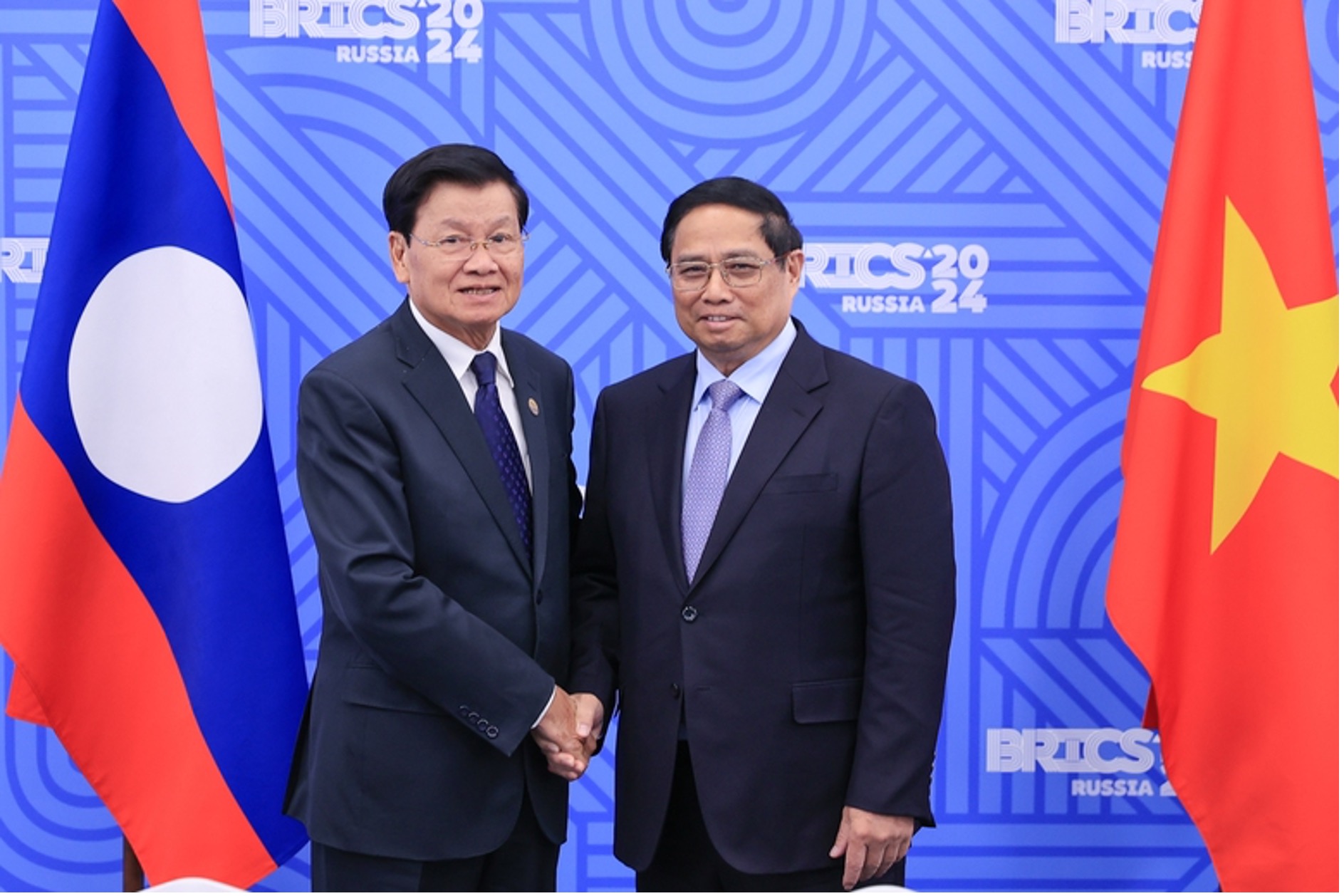 Prime Minister Phạm Minh Chính Meets with the General Secretary and President of Laos